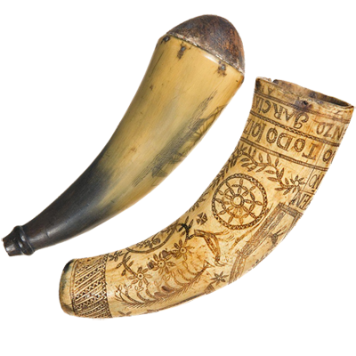 Two Antique Powder Horns